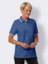 WOMENS POLO SHIRT WITH CONSTRASTING STRIPES