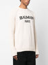 BALMAIN PARIS INTARSIA-KNIT LOGO JUMPER
