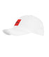 HUGO COTTON TWILL CAP WITH RED LOGO LABEL - WHITE
