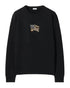 BURBERRY MEN’S BLACK EMBROIDERED LOGO SWEATSHIRT
