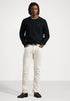 POLO RALPH LAUREN MESH-KNIT COTTON CREWNECK SWEATER JUMPER