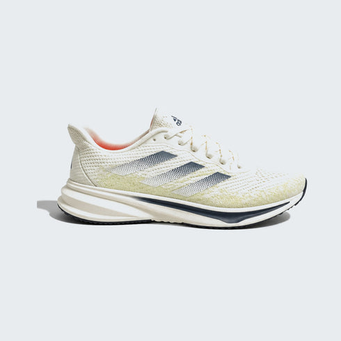 ADIDAS WHITE & GREY BREATHABLE MESH RUNNING SHOES