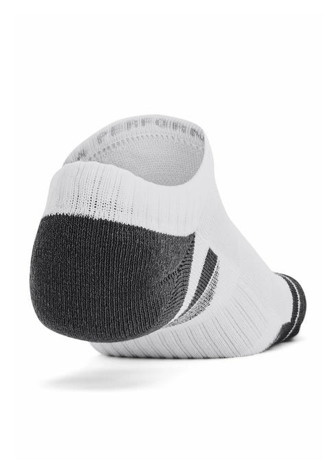 UNDER ARMOUR TRAINING NO-SHOW SOCKS (6 PACK) - WHITE
