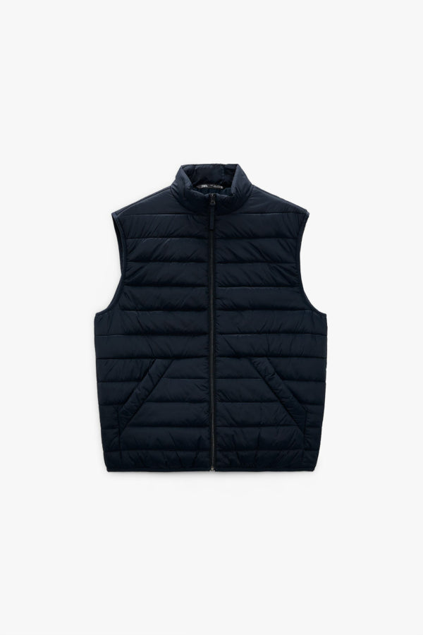 ZARA SLEEVELESS LIGHTWEIGHT PADDED GILET – NAVY