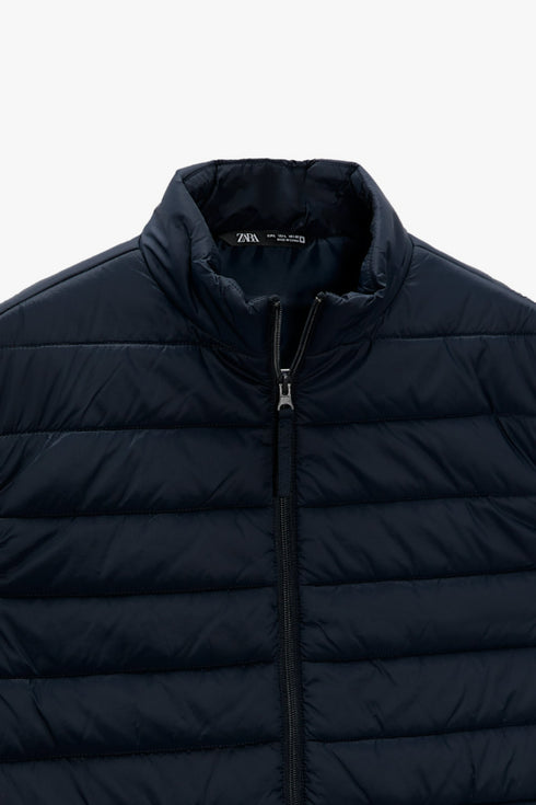 ZARA SLEEVELESS LIGHTWEIGHT PADDED GILET – NAVY
