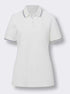 WOMENS POLO SHIRT WITH CONSTRASTING STRIPES