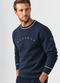 HACKETT SIGNATURE CURVE LOGO SWEATSHIRT - NAVY