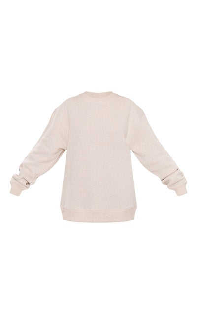 PREETY LITTLE THING STONE SPECKLE OVERSIZED SWEATSHIRT
