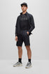BOSS PERFORMANCE-STRETCH T-SHIRT WITH DECORATIVE REFLECTIVE LOGO