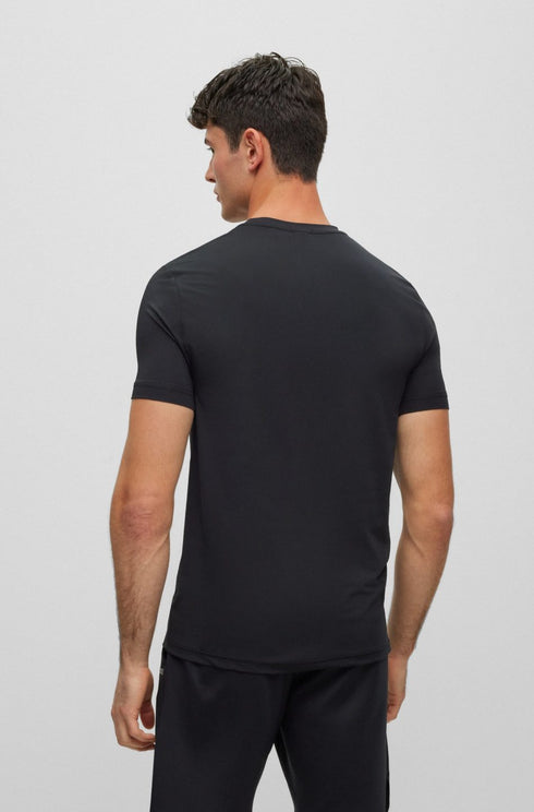 BOSS PERFORMANCE-STRETCH T-SHIRT WITH DECORATIVE REFLECTIVE LOGO