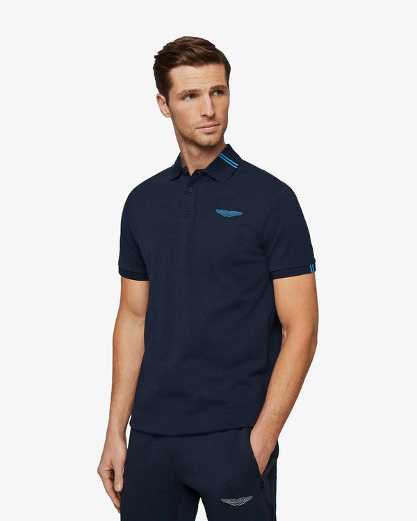 HACKETT ASTON MARTIN EMBROIDERED LOGO POLO