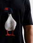 HUGO DUCK PRINTED T-SHIRT - BLACK