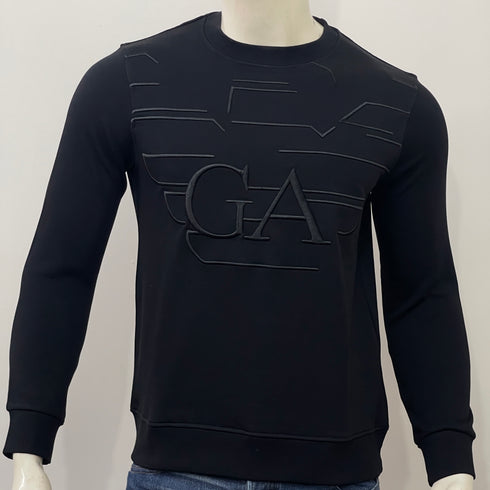GIORGIO ARMANI EMBROIDERED LOGO SWEATSHIRT