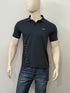 BOSS LOGO-RUBBERISED PIEQUÉ POLO SHIRT - NAVY