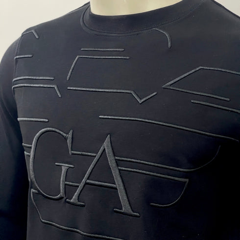 GIORGIO ARMANI EMBROIDERED LOGO SWEATSHIRT