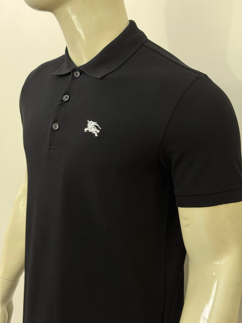 BURBERRY EKD EMBROIDERED POLO BLACK