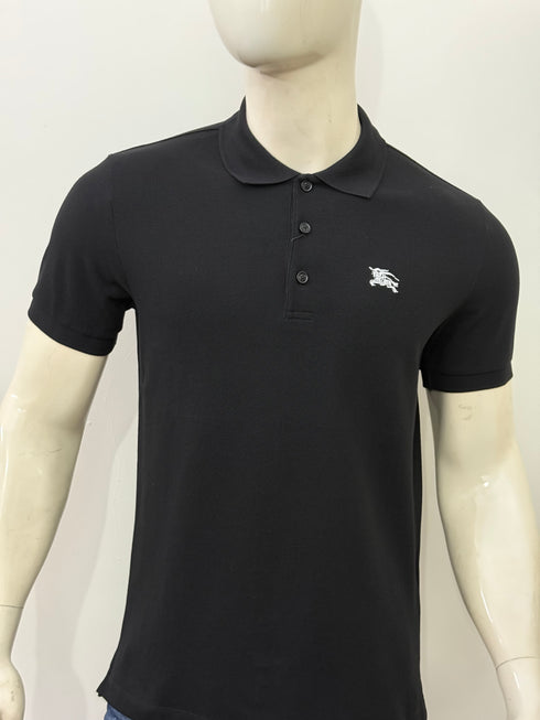 BURBERRY EKD EMBROIDERED POLO BLACK
