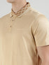 KARL KAGERFELD COLLAR PRINT POLO T-SHIRT