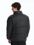 FUNNEL NECK MEN'S BLACK PUFFER JACKET