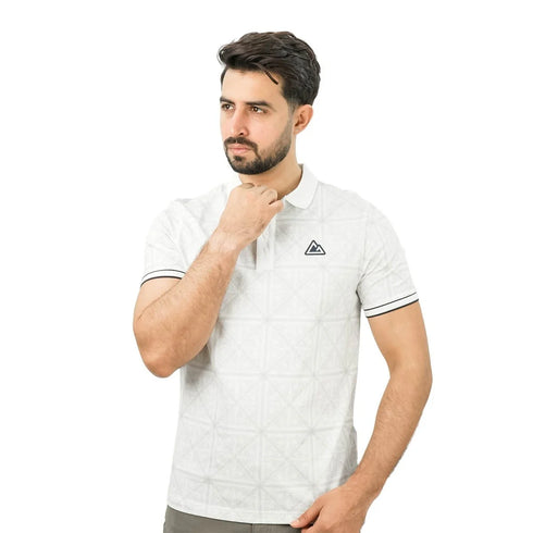 GIORDANO MEN'S MOTION FULL PRINT POLO T-SHIRT