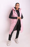 RISING WOMEN’S QUILT HOODED LONG JACKET - PINK