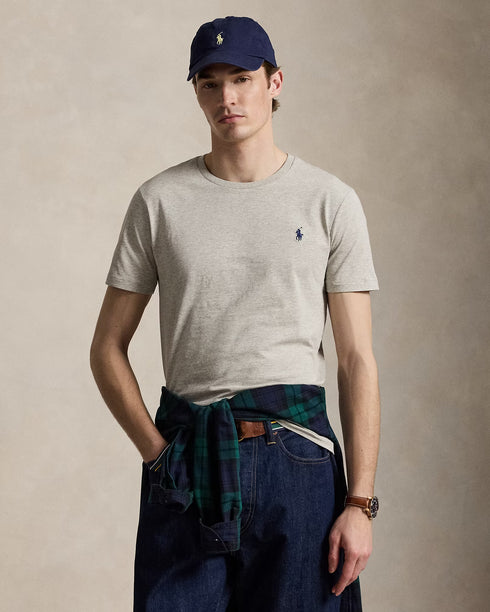 RL SIGNATURE PONY EMBROIDERED T-SHIRT - HEATHER GREY