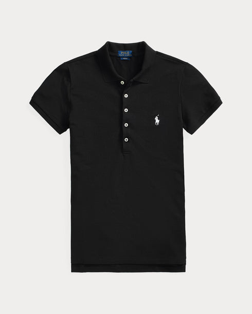 POLO RALPH LAUREN SLIM FIT STRETCH POLO SHIRT- BLACK