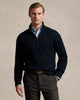 POLO RALPH LAUREN CABLE-KNIT COTTON QUARTER-ZIP JUMPER - NAVY