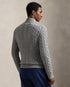 POLO RALPH LAUREN CABLE-KNIT COTTON QUARTER-ZIP JUMPER - GREY
