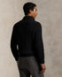 POLO RALPH LAUREN CABLE-KNIT COTTON QUARTER-ZIP JUMPER - BLACK