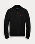 POLO RALPH LAUREN CABLE-KNIT COTTON QUARTER-ZIP JUMPER - BLACK