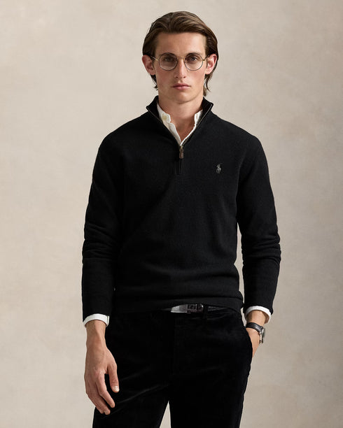 POLO RALPH LAUREN COTTON QUARTER-ZIP JUMPER