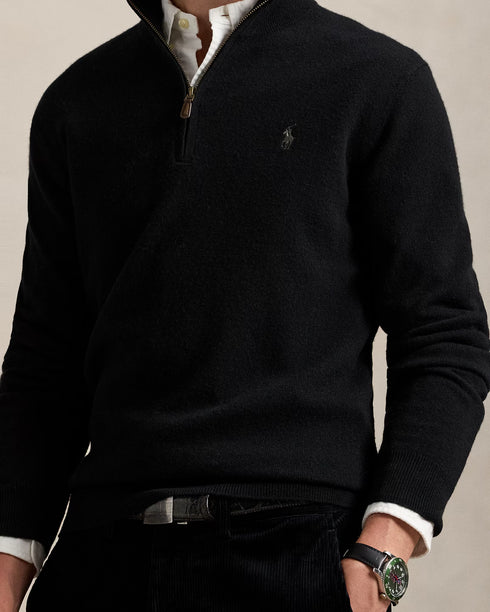 POLO RALPH LAUREN COTTON QUARTER-ZIP JUMPER
