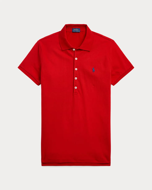 POLO RALPH LAUREN SLIM FIT STRETCH POLO SHIRT- RED