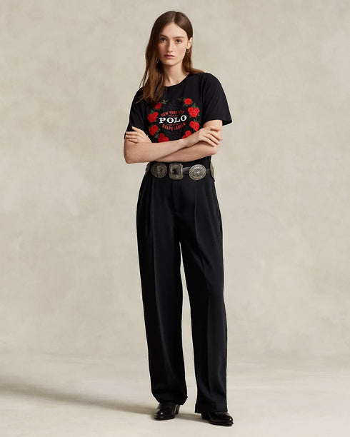 POLO RALPH LAUREN EMBROIDERY ROSES GRAPHIC T-SHIRT