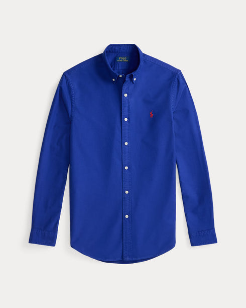RL GARMENT-DYED OXFORD SHIRT - ROYAL BLUE