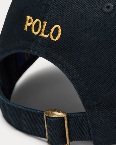 POLO RALPH LAUREN SMALL PONY COTTON CHINO CAP - BLACK