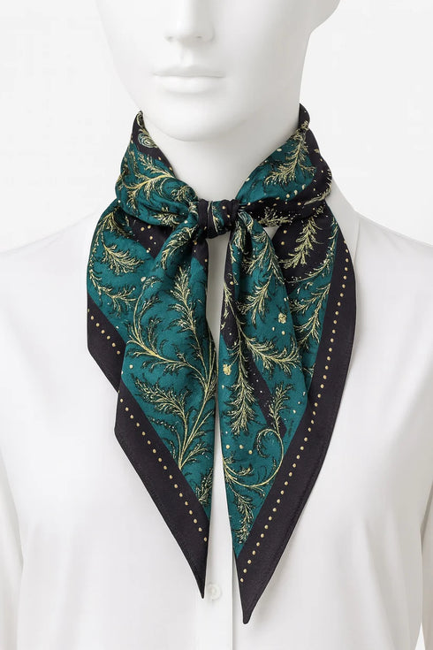 ANN TAYLOR FLORAL WITH LEAVES PRINTED SCARF