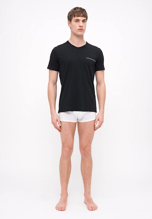EMPORIO ARMANI V-NECK UNDERSHIRT - BLACK