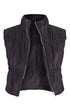 PLT BLACK ZIP FRONT CROPPED PUFFER GILET