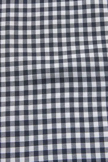 NEXT EASY IRON BUTTON DOWN OXFORD SHIRT - (NAVY BLUE/WHITE GINGHAM)