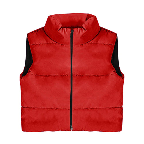 I SAW IT FIRST CROPPED PADDED GILET - RED