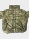 RISING CROP FUNNEL NECK PADDED JACKET - OLIVE