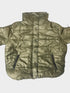 RISING CROP FUNNEL NECK PADDED JACKET - OLIVE