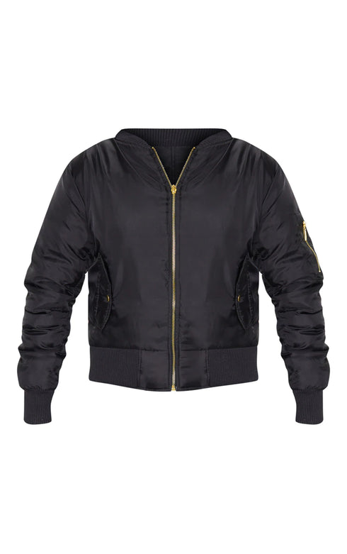 PLT ALEXUS BLACK BOMBER JACKET