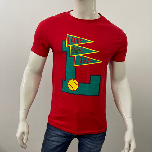 LACOSTE L BADGE PRINTED T-SHIRT