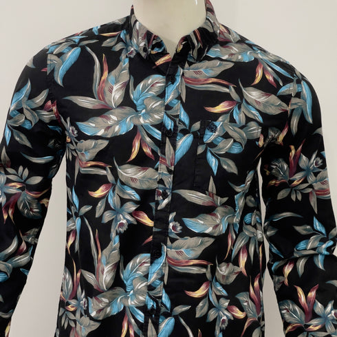 LEEBAADRAH MEN'S FLOAL PRINTED SHIRT