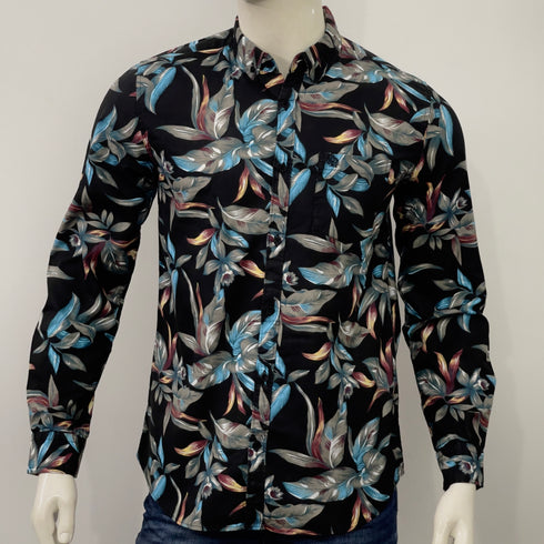 LEEBAADRAH MEN'S FLOAL PRINTED SHIRT