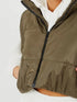 I SAW IT FIRST CROPPED PADDED GILET - OLIVE GREEN