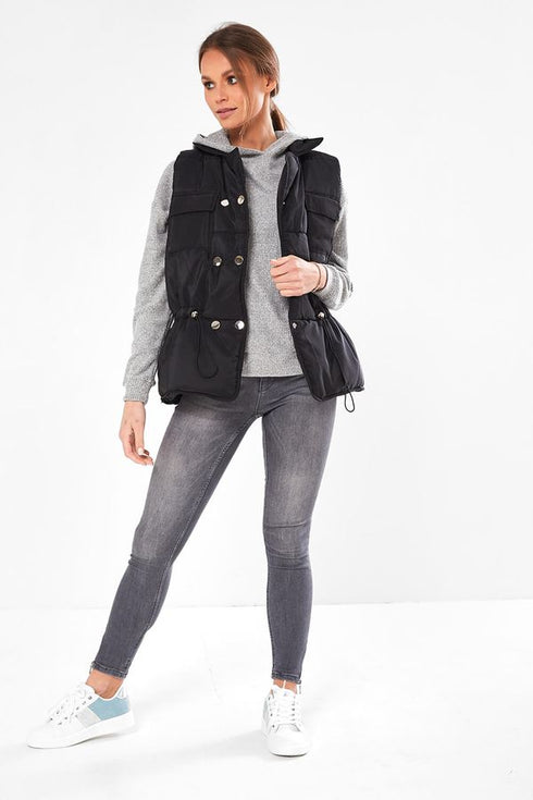 RISING PUFFER POCKET GILET
